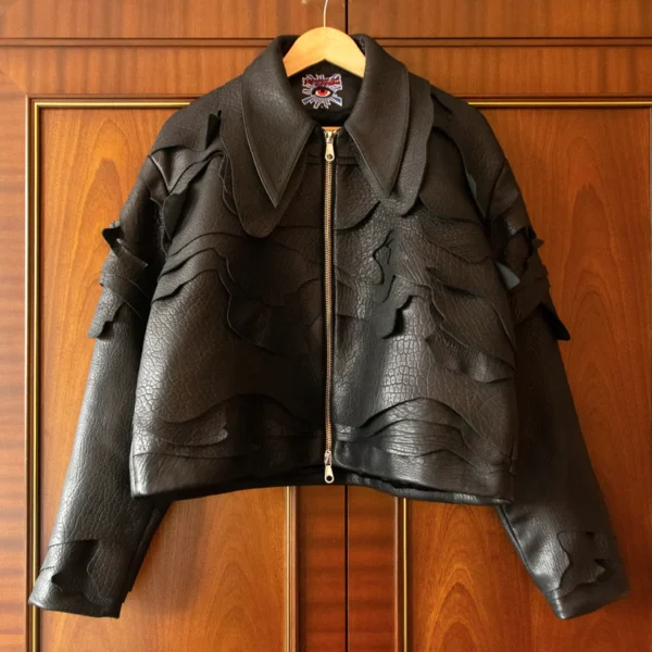 House of Errors Black Leather Topo Jacket 4.webp