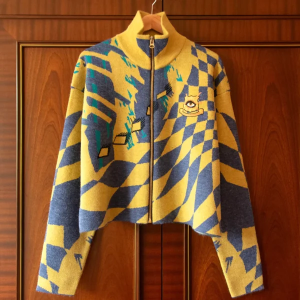 House of Errors Great Dane Knitted Football Jacket 5.webp